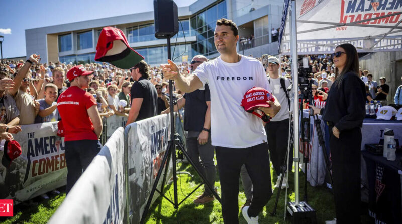 In a college campus, a fiery speaker - and then a single shot